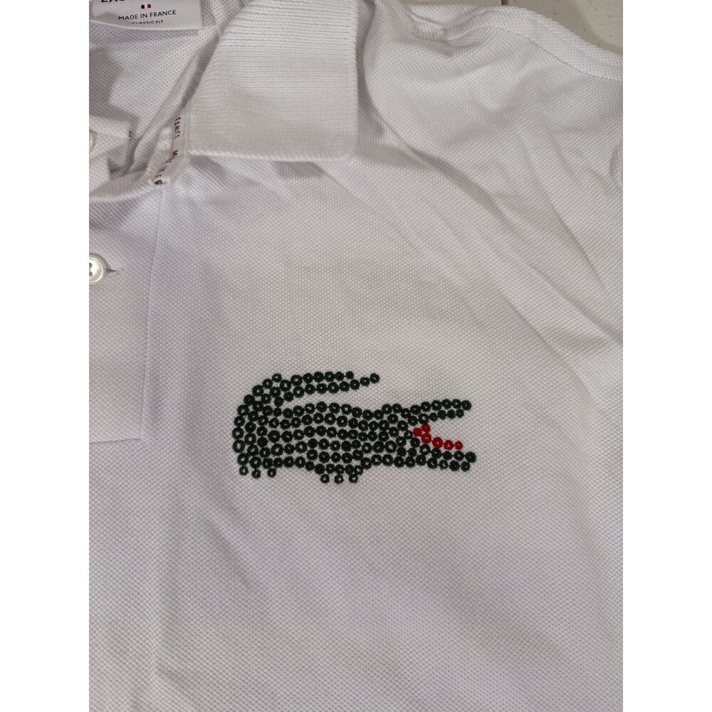 Lacoste Men's Made in France Classic Fit Polo Shirt White PH2676-51 001 XXL